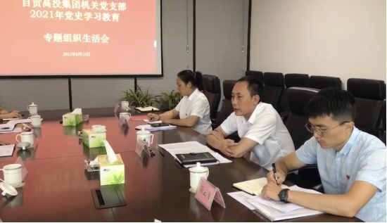 黃凱在黨史學(xué)習(xí)教育專題組織生活會上強調(diào)： 始終沿著正確方向創(chuàng)新引領(lǐng)開創(chuàng)公司兩化轉(zhuǎn)型和高質(zhì)量發(fā)展新局面